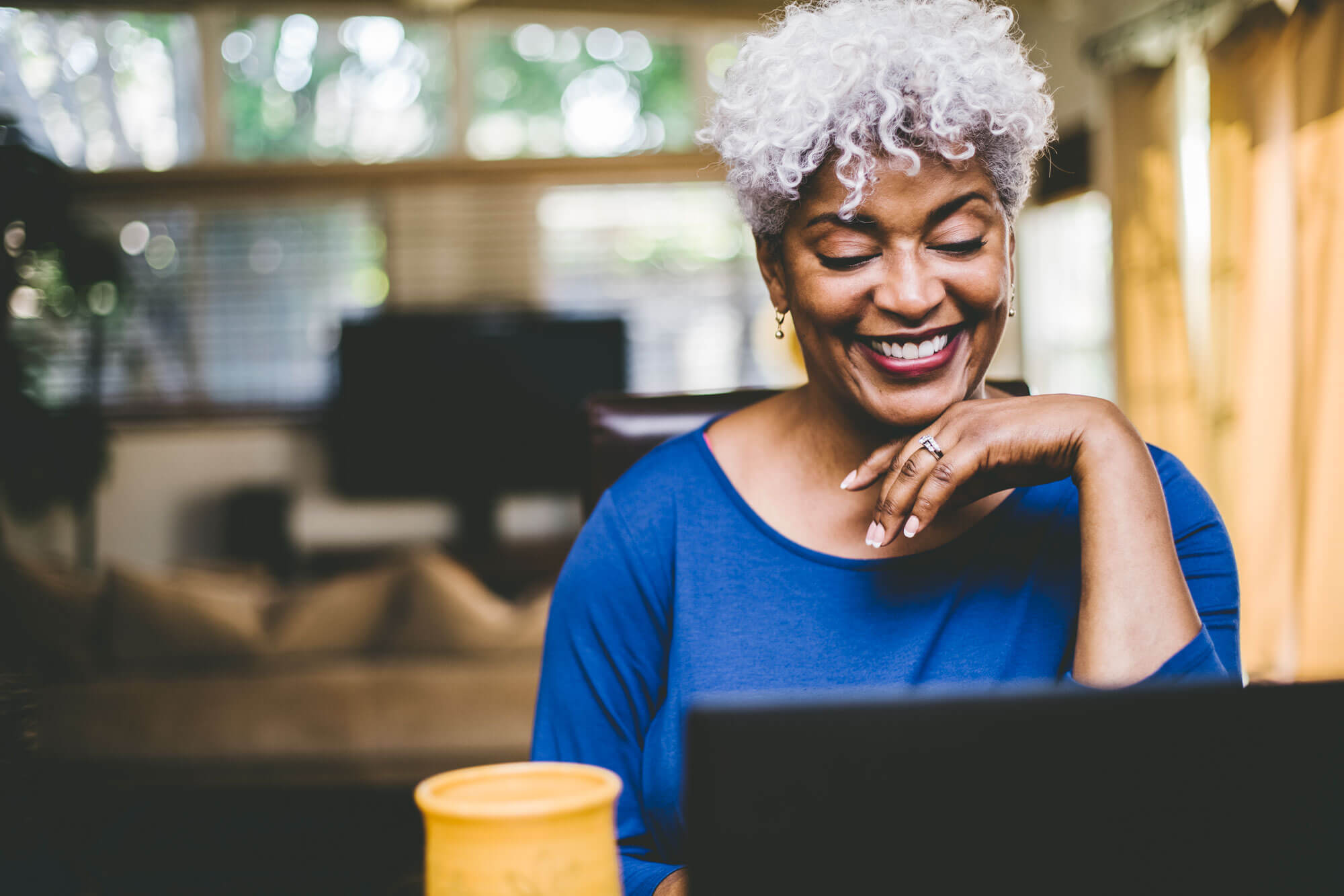 Woman on her laptop