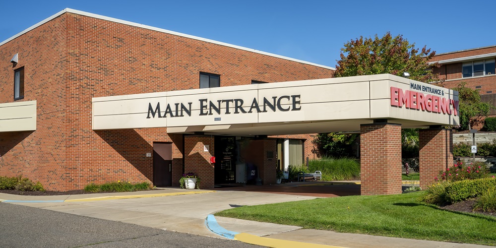 exterior of hospital entrance