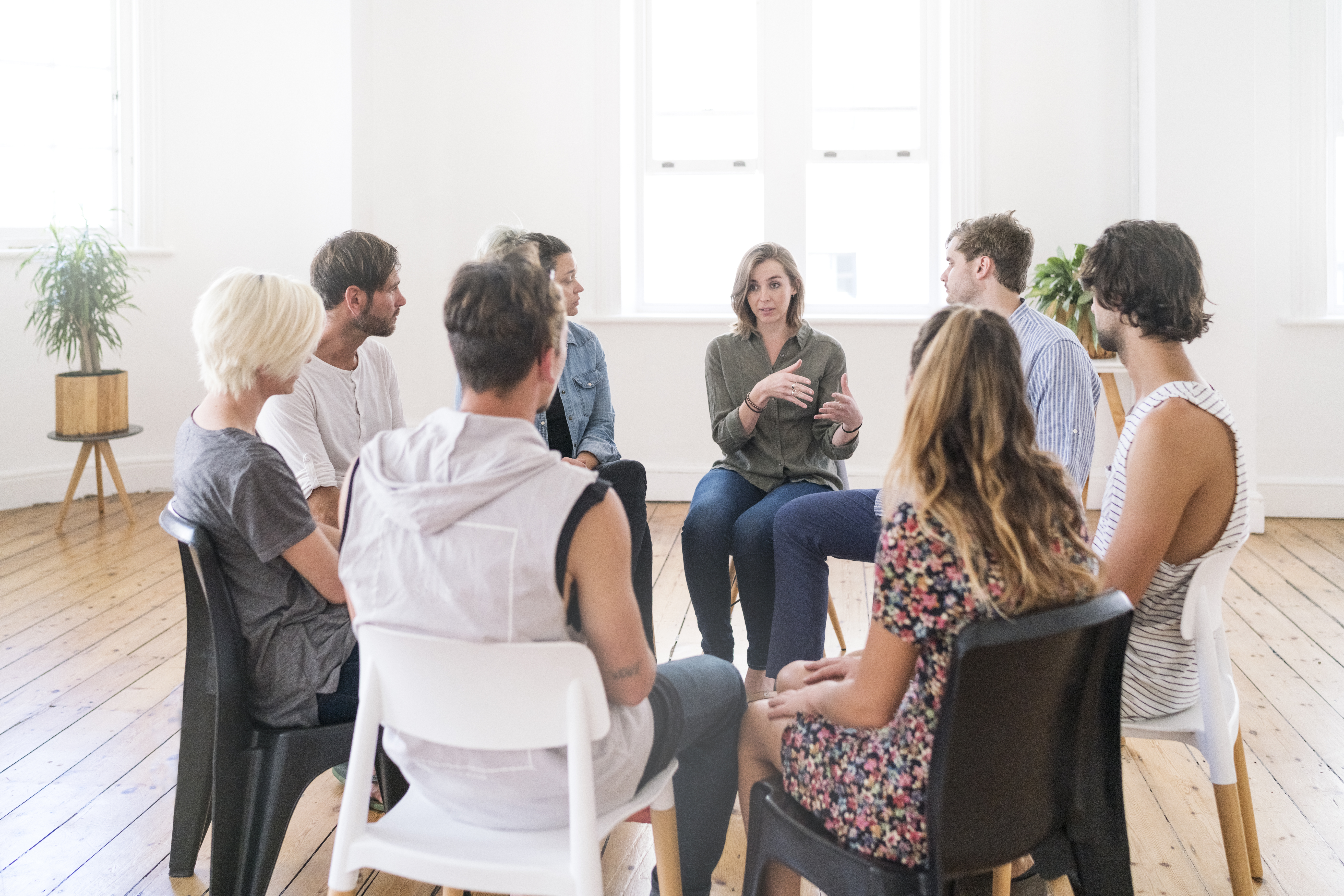 Support Group Gathering For A Meeting