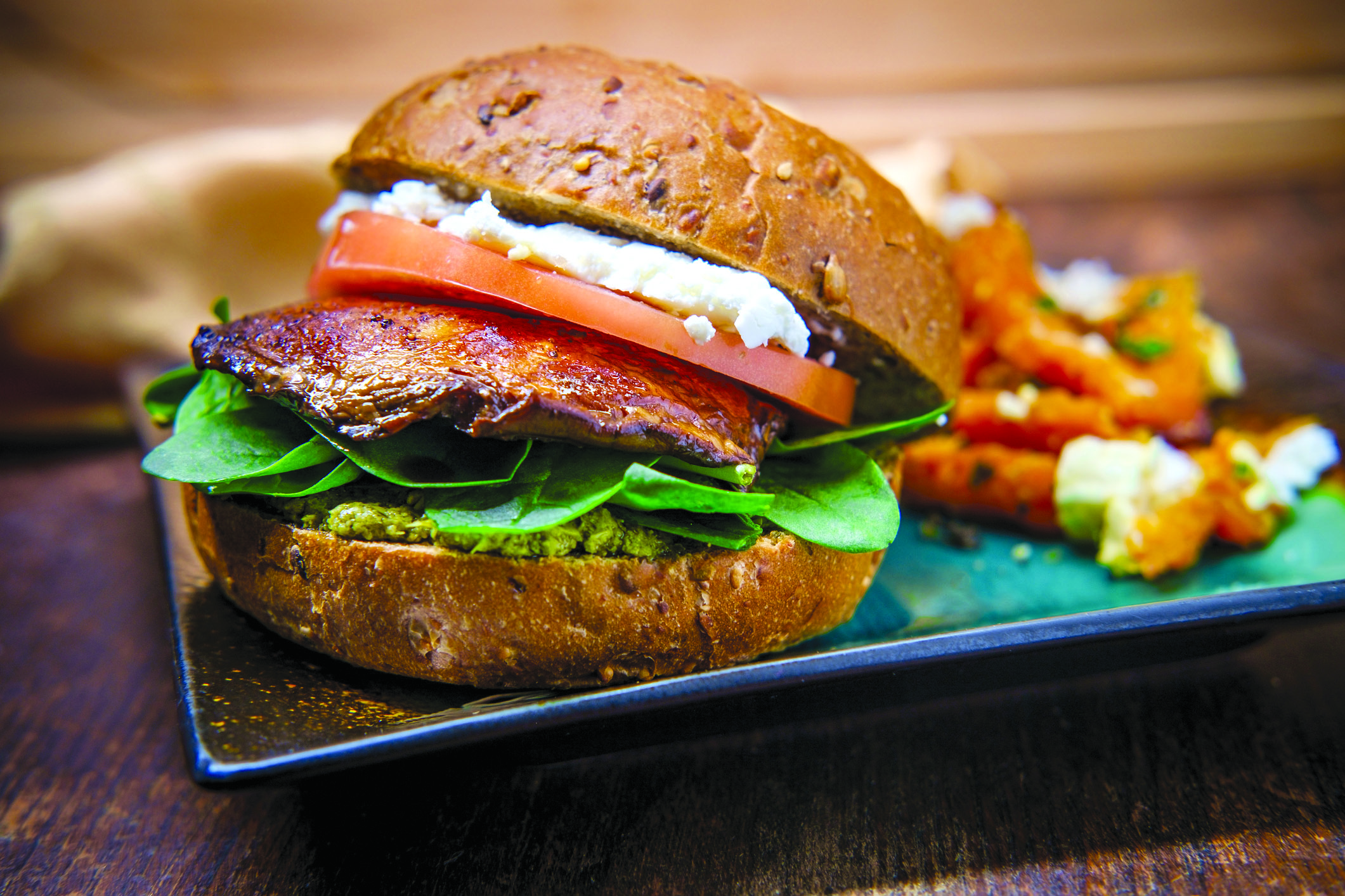 Portobella mushroom burger