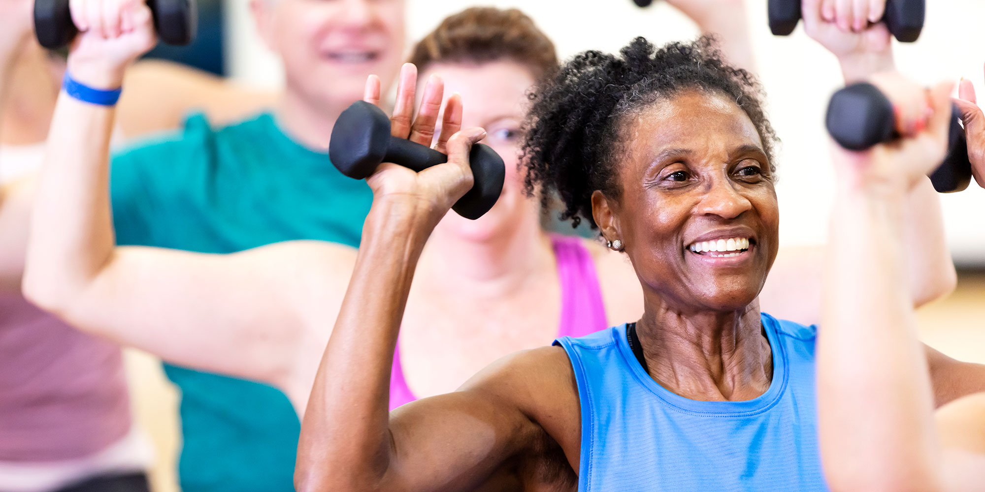 senior women exercising
