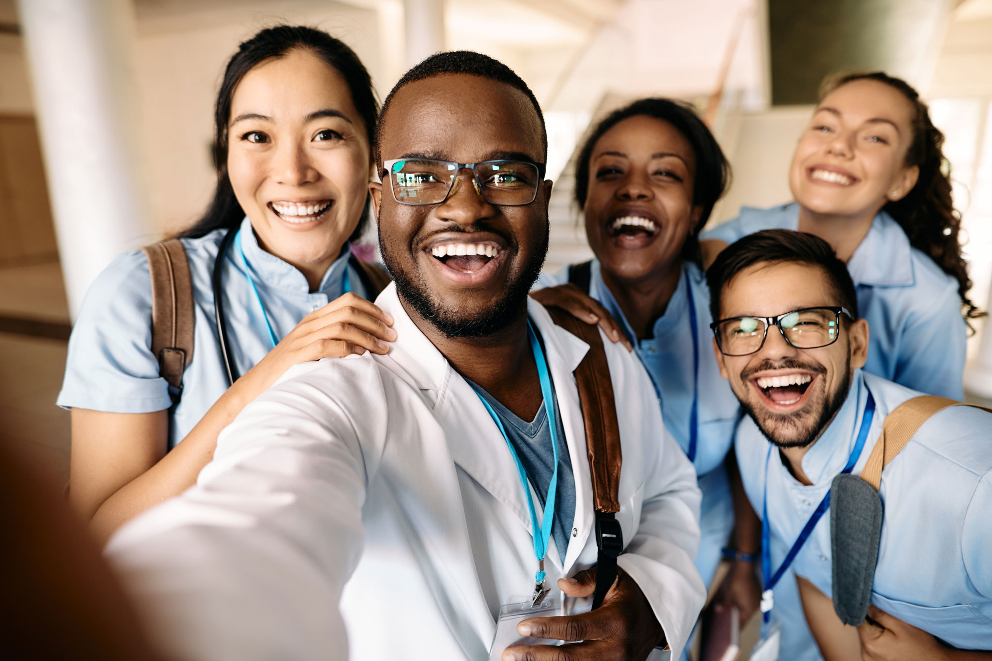 providers taking a selfie